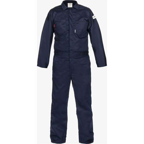 Lakeland 7 oz. 100% FR Cotton Coveralls, Navy, XXL NC070FRC13-XXL